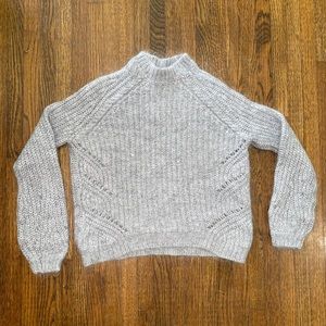 La Maille Sezane Small Mohair Wool Gray Sweater